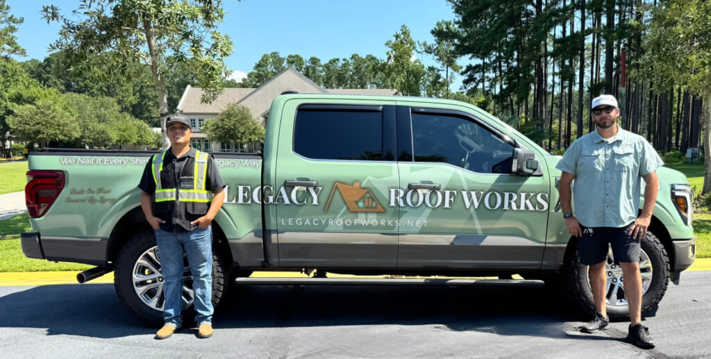 Co Owners of Legacy Roof Works Jimmy and Tom St. Gregory roof work